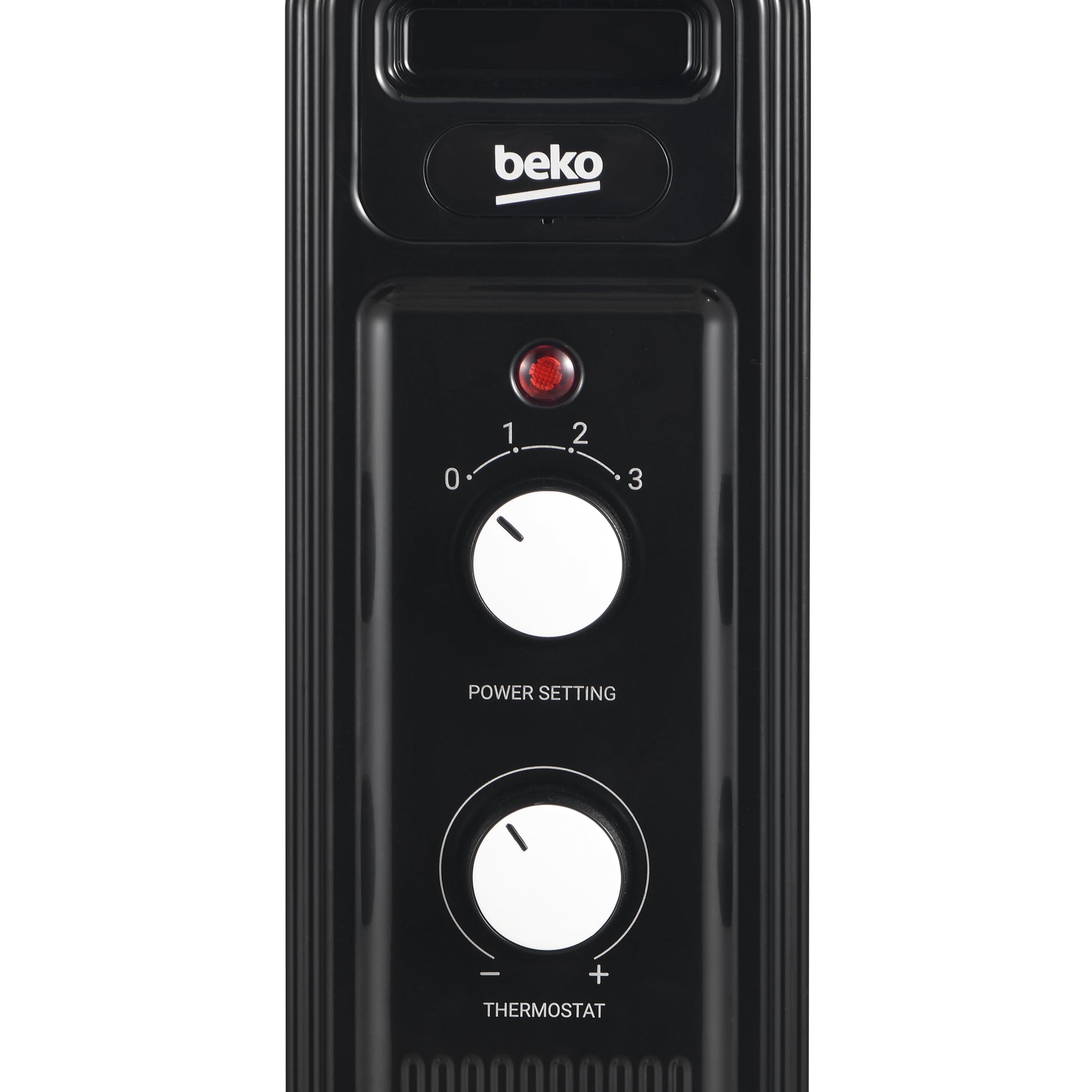BEKO Radiatore ad olio RHO6320B | Potenza 2000W, 9 elementi riscaldanti, 3 impostazioni di potenza, Timer, Protezione antiribaltamento, con ruote, Nero