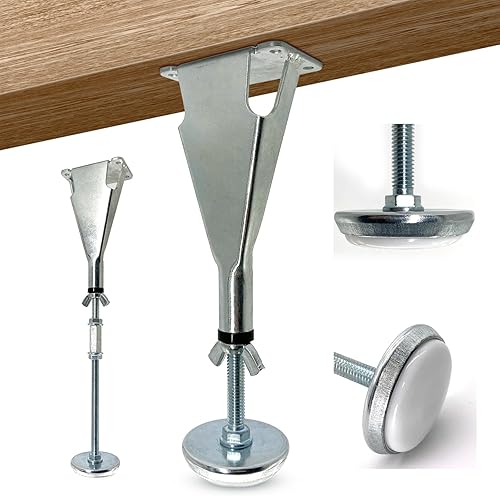 2 patas ajustables de soporte de listones centrales, patas deslizantes para marco de cama, patas de soporte central para marco de cama (7 a 16.5