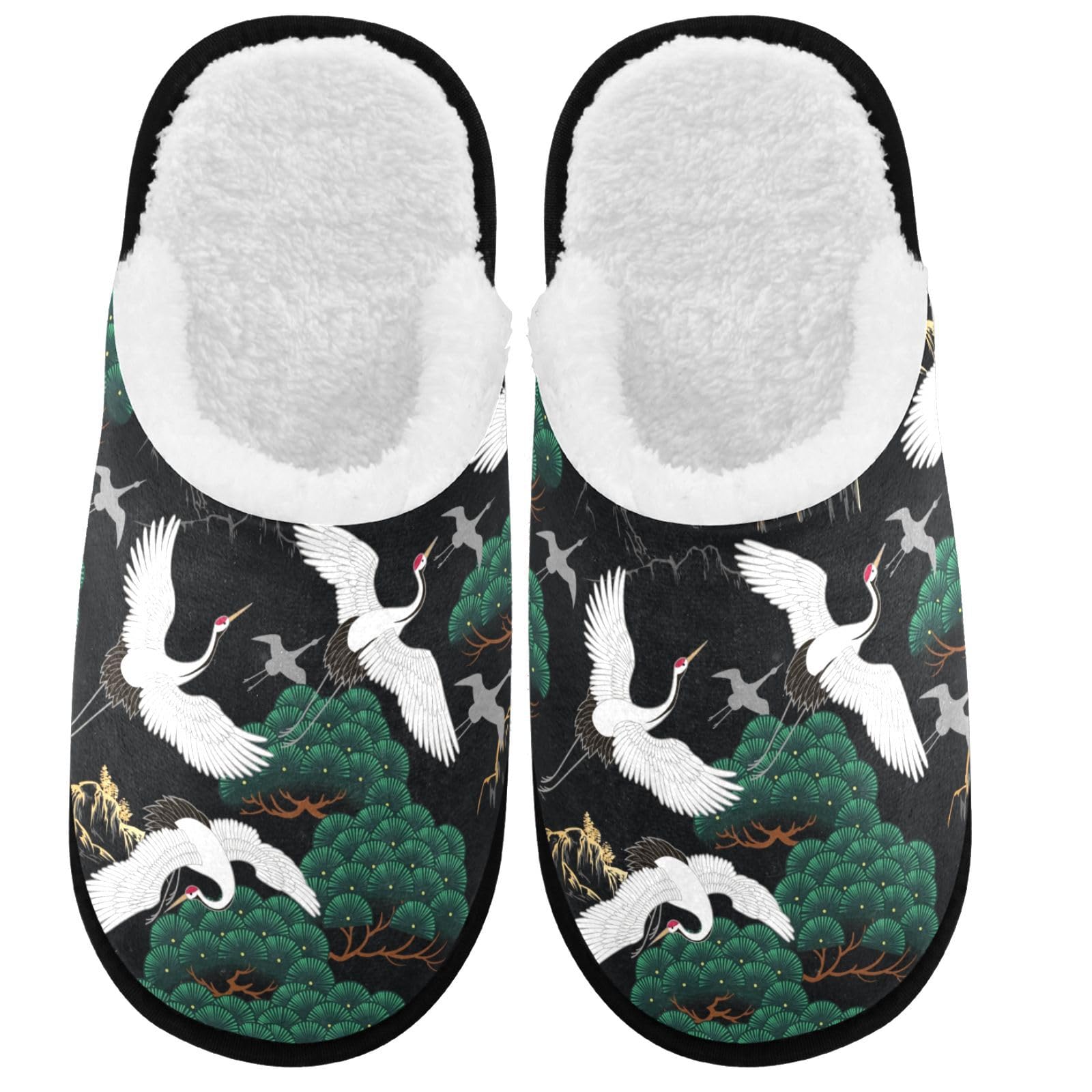 Visesunny Stylish Men Women Slippers - Unisex Adults House Shoes Lightweight Indoor Travel Warm Slippers