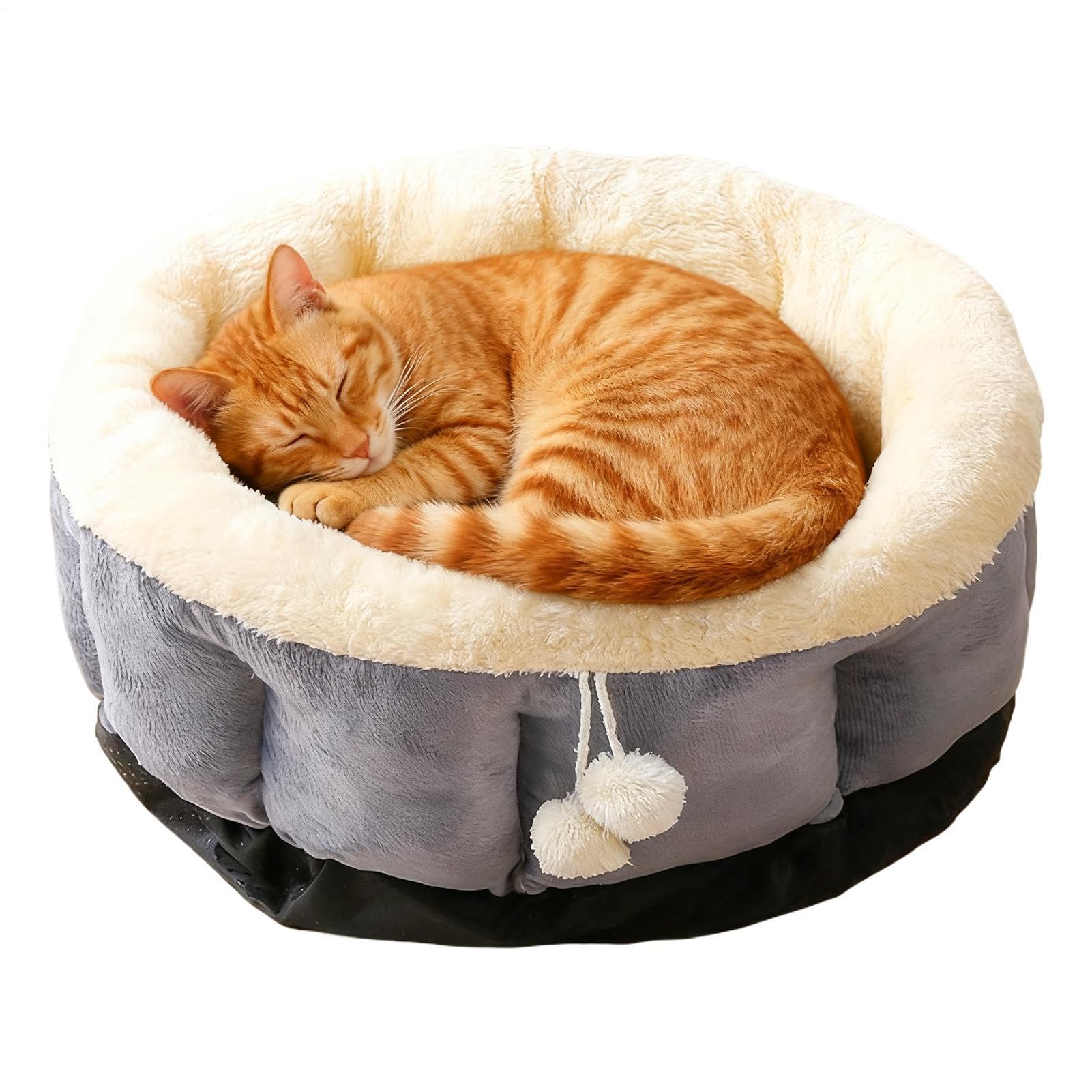 Cama para gatos antideslizante y acogedora de invierno para mascotas