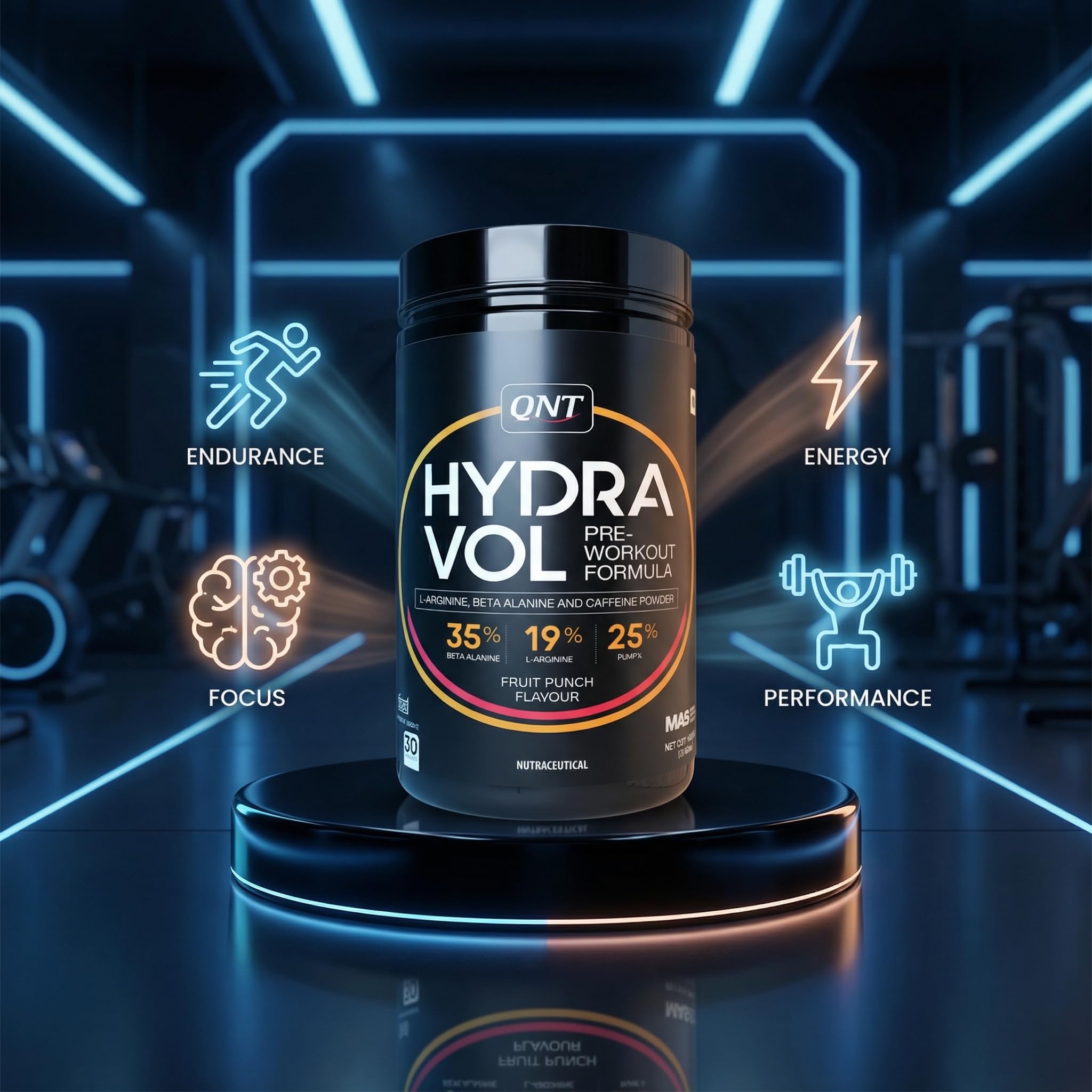 QNT Hydravol Pre-Workout Supplement | 400g | Fruit Punch | Instant Energy & Quick Muscle Pump | Beta-Alanine & Caffeine For Enhanced Focus & Muscle Strength — Amazon image 6