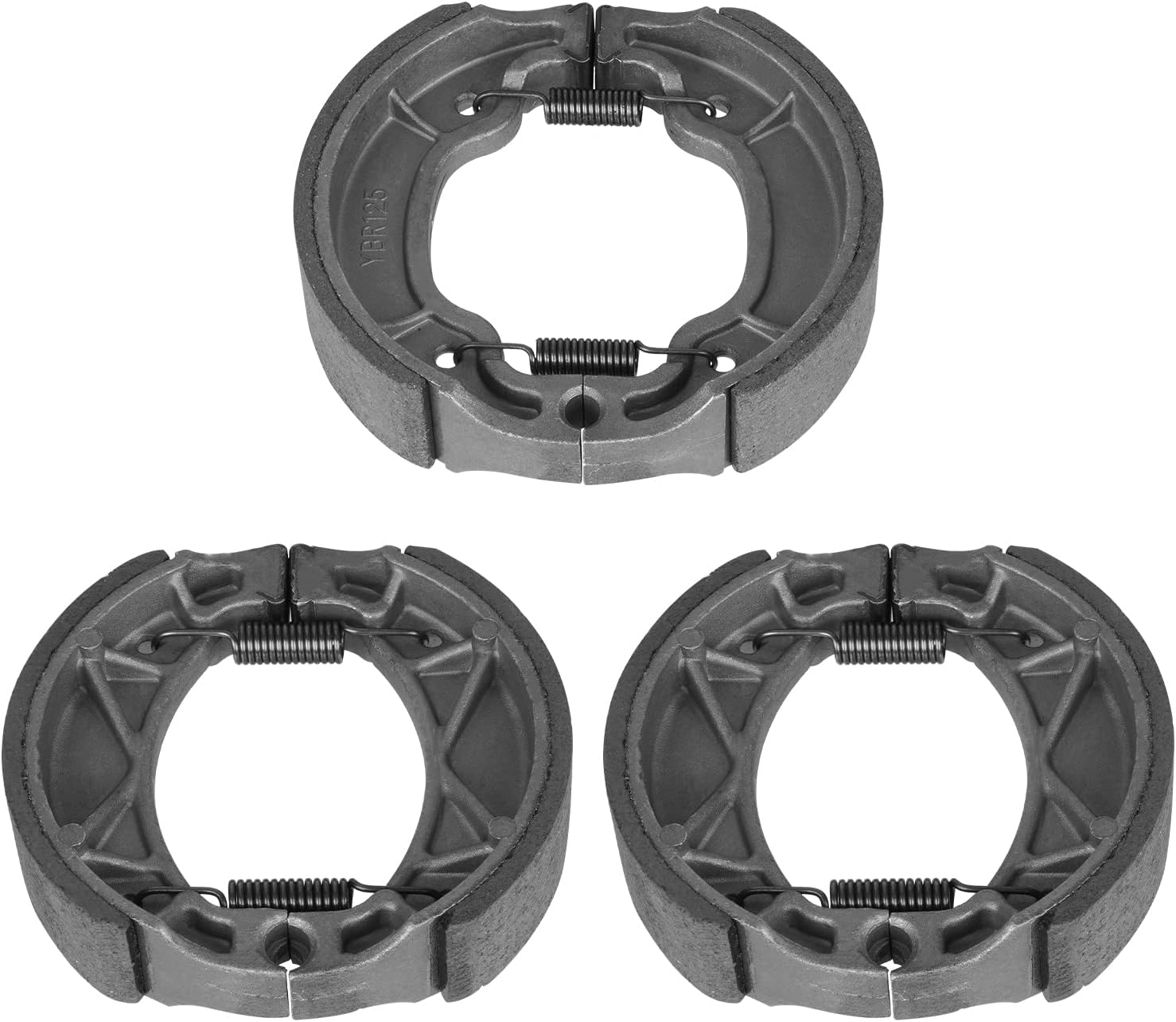 Front and Rear Brake Shoes Pads for Yamaha Grizzly 125 YFM125 2004-2013, Breeze 125 YFA1 1992-2004, Raptor 50 YFM50 2004-2008, 80 YFM80 2002-2008, Badger YFM80 1992-2001, Replace for ‎Y527 Y503