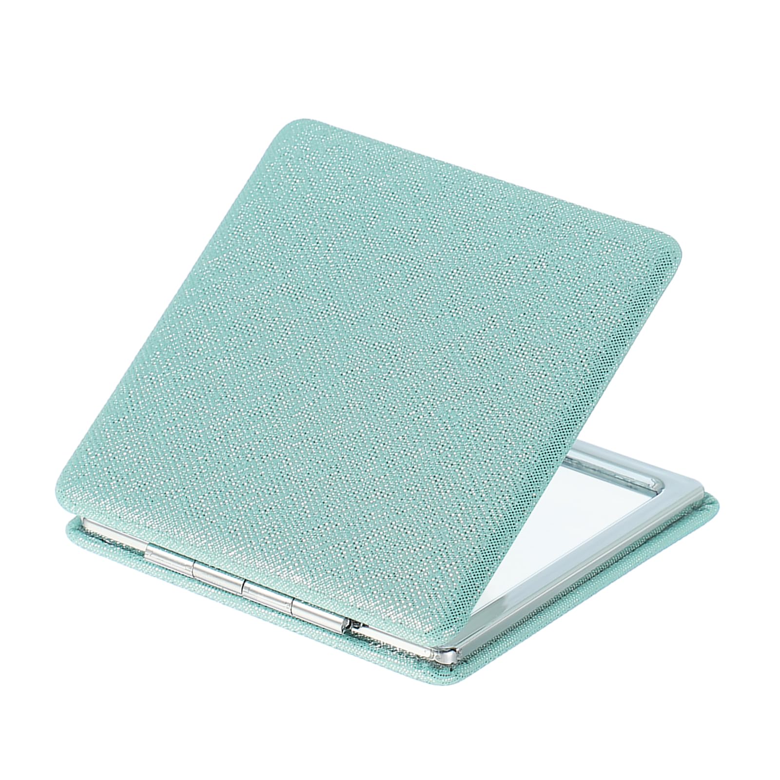 uxcell Small Pocket Mirror for Purse, Square Magnifying Foldable Silver Makeup Handheld Compact Mirror for Women, Purse, Travel, Girls, Gift(Blue, 2.83" x 2.83")-image-12