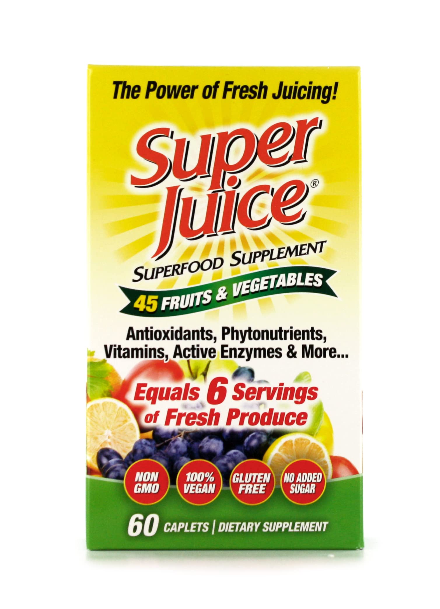 Super Juice Vegetable and Fruit Daily Multi Phyto-Nutrient Formula, 60 Count WIN55870
