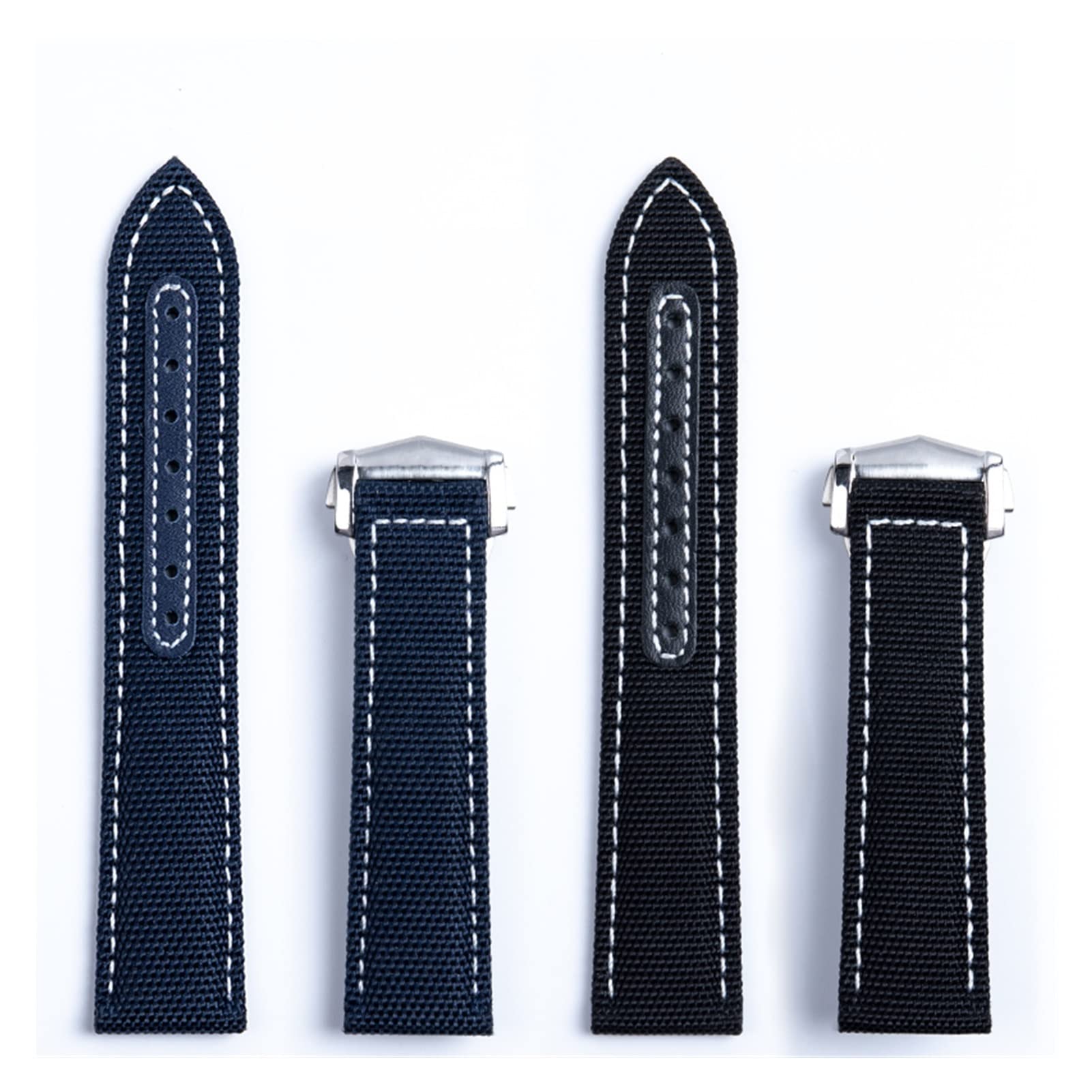 JDIME Cinturino per orologio in nylon da 2 mm, 22 mm, per Omega Seamaster 300 AT150, in pelle di tessuto, Aqua Terra 150, WatchBand
