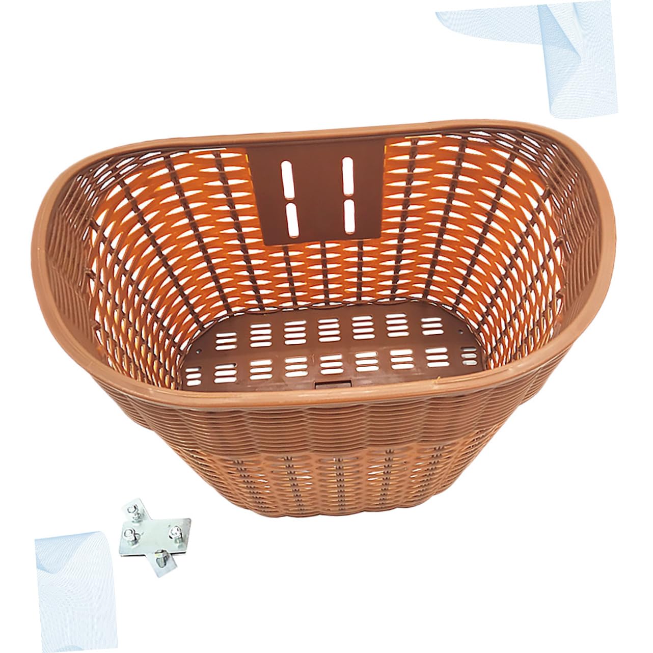 HANABASS Retro Style Plastic Bike Basket Front Handlebar Storage for Cruiser Bike