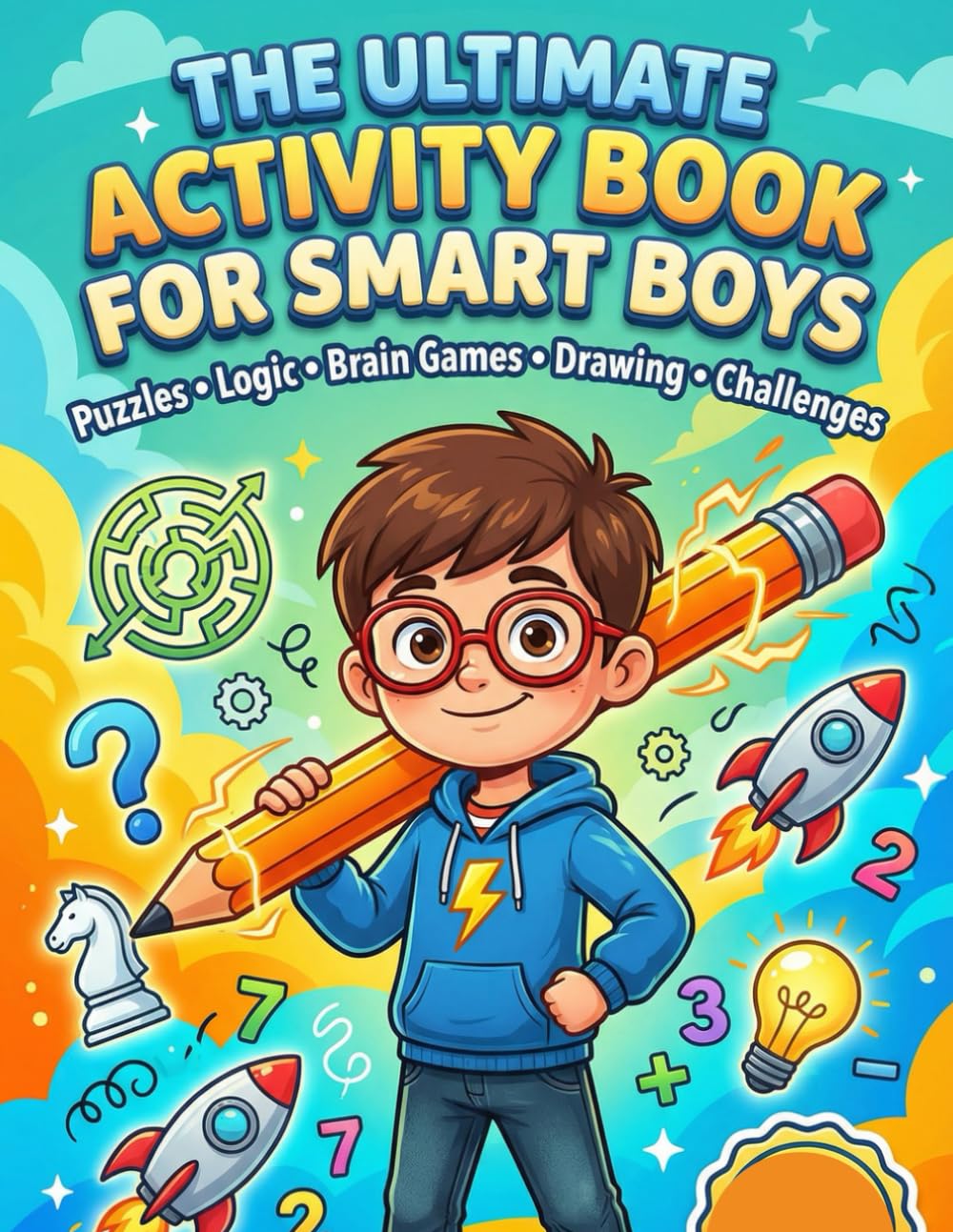 The Ultimate Activity Book for Smart Boys: Tricky Brain Teasers, Mind Games and Logic Puzzle Activities for Boys 7-12