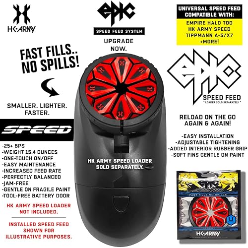 Miniatura 11 de HK Army Universal Epic Speed Feed Paintball Cargador Tolva Accesorio para Halo/Invertir también, Pinokio, Velocidad, A5, X7