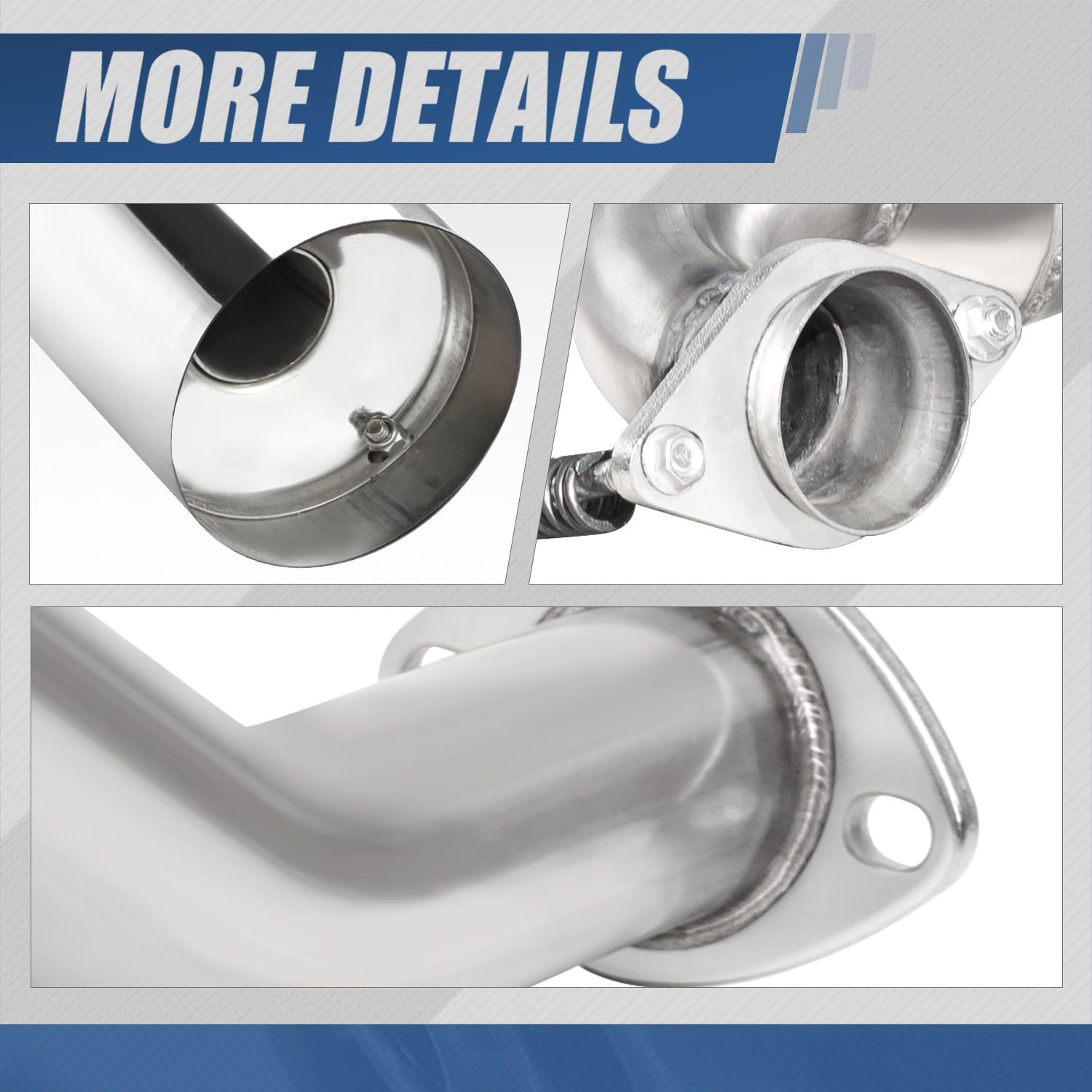 Auto Dynasty 3" Round Double Walled Muffler Tip Catback Exhaust System - Compatible With Scion Corolla IM 2016-2018