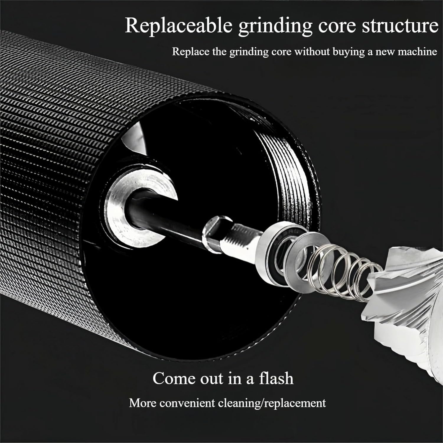 Hand operated coffee grinder coffee grinder manual CNC steel core 6/7star (Seven Star Grey)