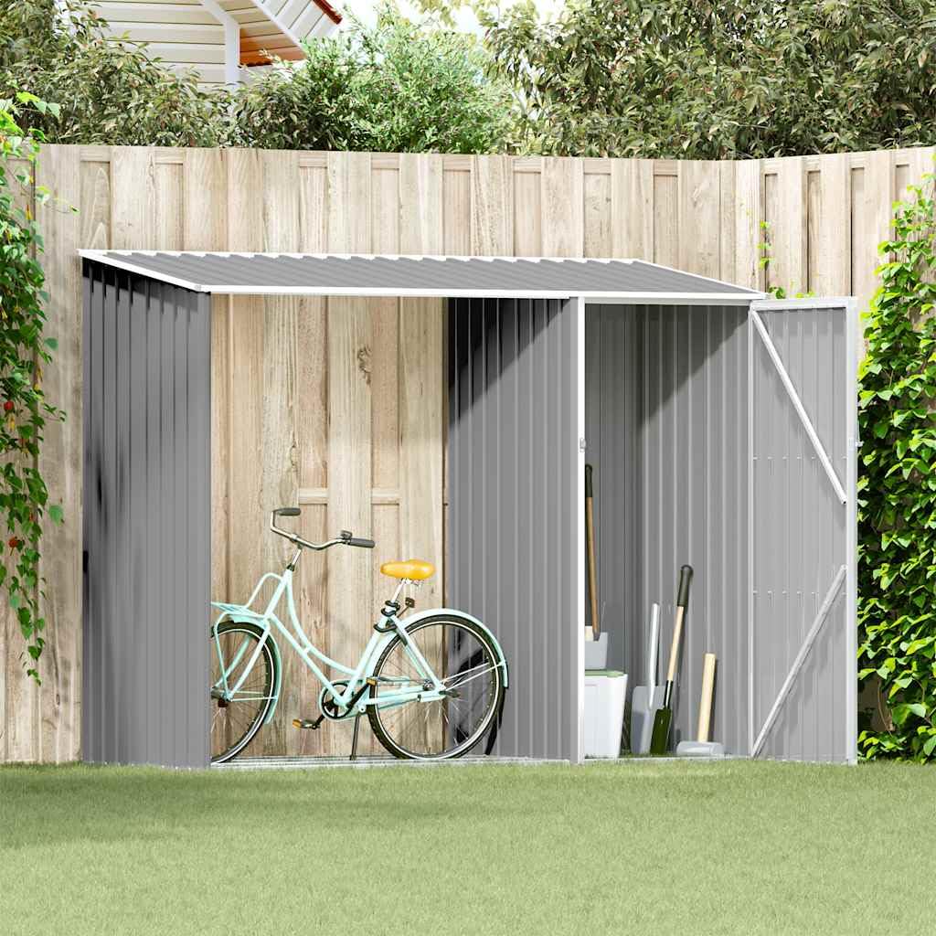 Genérico Cobertizo de jardín de leña Gris Acero galvanizado 245x98x159cm,Casa y jardín,Jardín,Artículos de Exterior,Estructuras de Exteriores,Cobertizos,46294