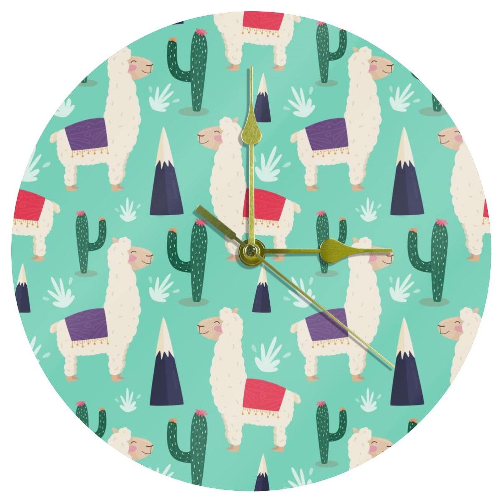 Horloge murale silencieuse en acrylique de 24 cm pour chambre d'enfant