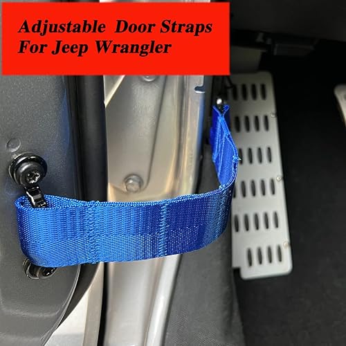 Miniatura 2 de Correa de puerta ajustable para Jeep Wrangler TJ YJ JK JKU JL JLU, correa de control de limitación de puerta para Jeep Wrangler, correa resistente