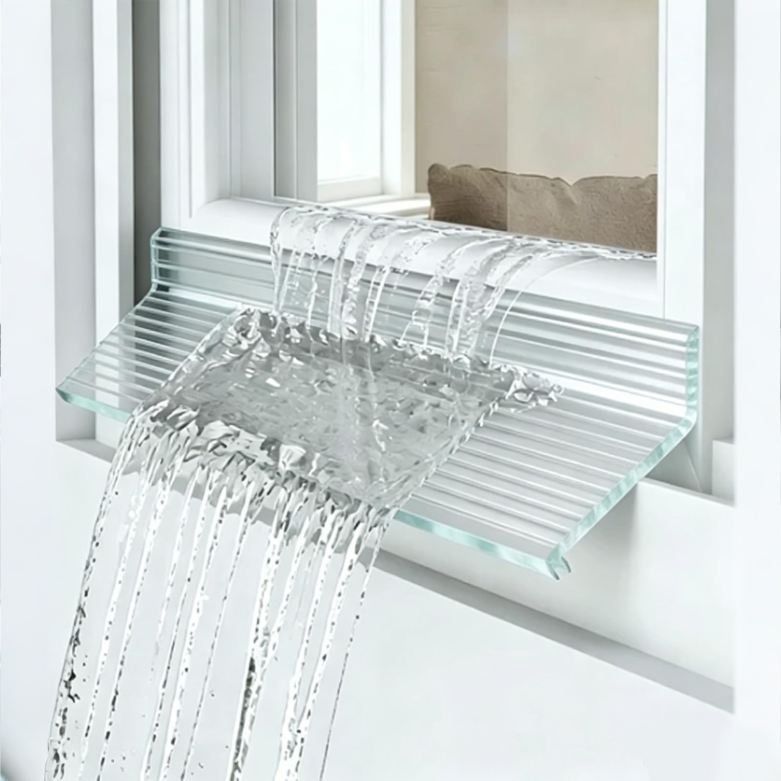Deflector de lluvia puerta y alféizar de ventana con protector de agua transparente de 1M
