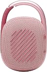JBL Clip 4 - Portable Mini Bluetooth Speaker, Big Audio and Punchy bass, Integrated Carabiner, IP67 Waterproof and dustproof, 10 Hours of Playtime, Speaker for Home, Outdoor and Travel - (Pink)