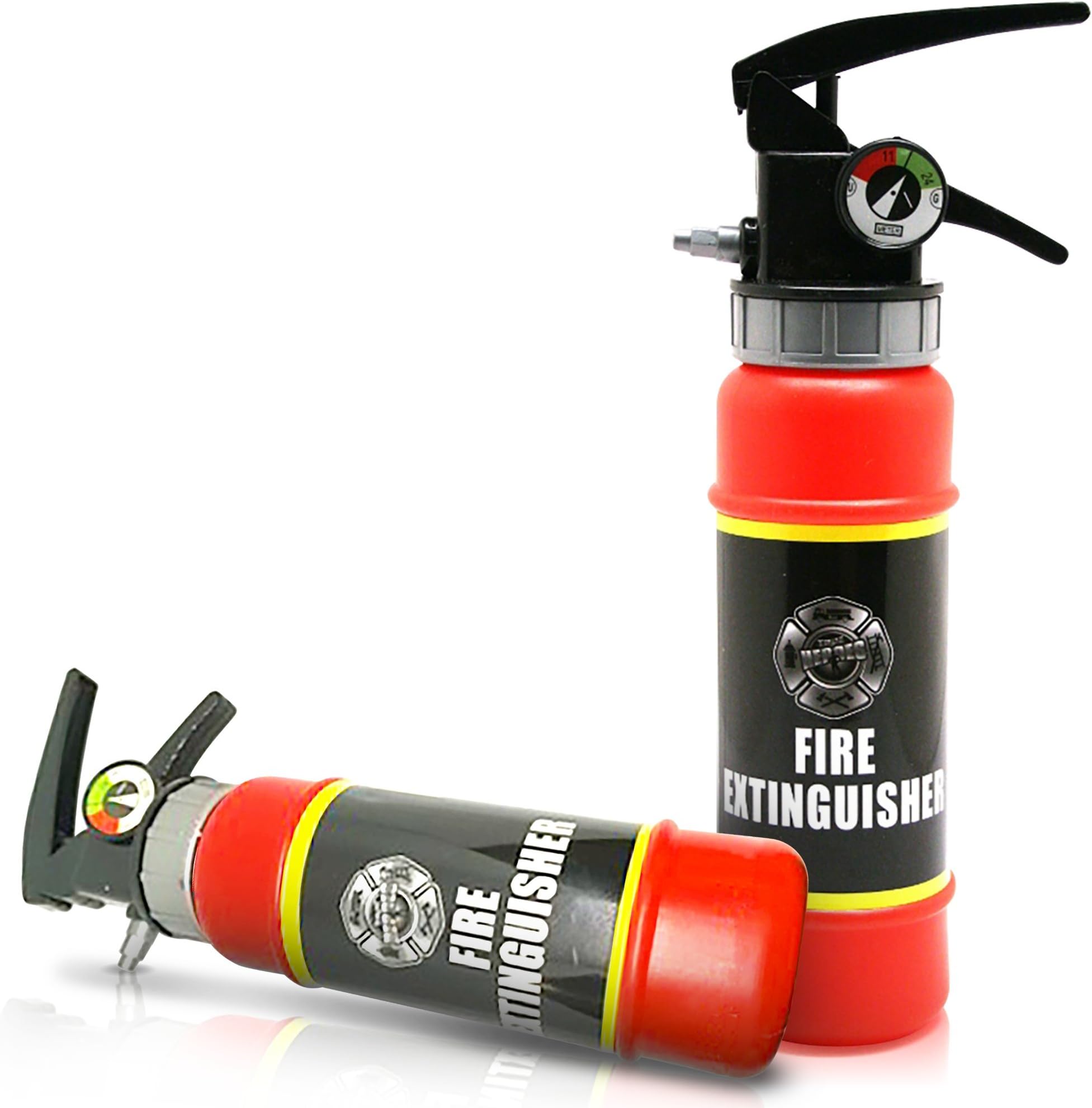 ArtCreativity Fire Extinguisher Squirter Toy - Pack of 2-9 Inch Water Extinguisher with Realistic Design -Fun Outdoor Summer Toy - Great Firefighter Accessories for Kids - Novelty Gag Gift