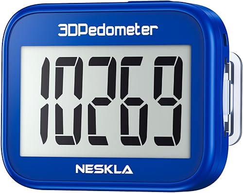 Vista 9 de 3D Pedometer for Walking, Simple Step Counter with Large Digital Display, Step Tracker with Removable Clip Lanyard, Accurately Track Steps for Men