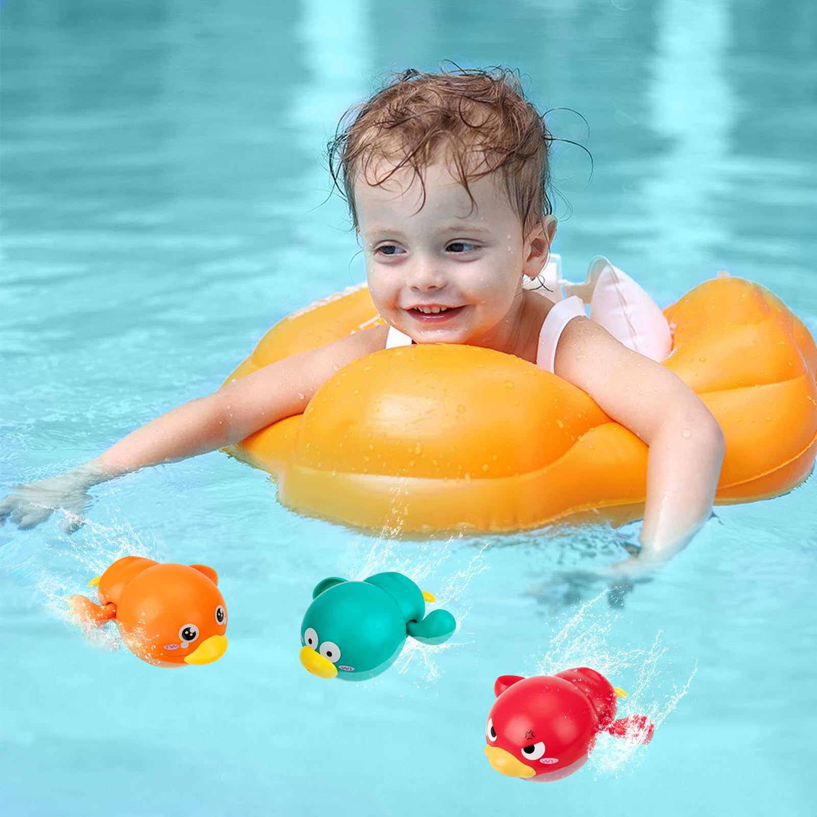 17 PCS Baby Bath Toys For Toddlers Babies,Light-Up Sea...