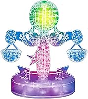 Vista 6 de Graces Dawn® Crystal Doce Constelaciones Deluxe Rompecabezas 3D Decoración de cristal colorido (Aquarius)