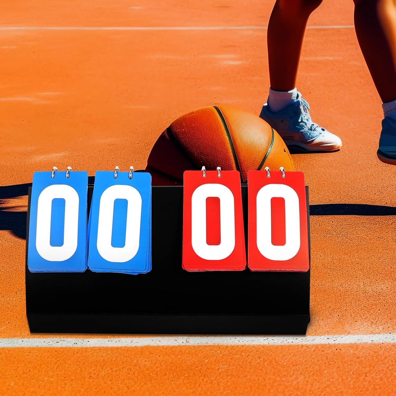 POPETPOP Portable Basketball Scoreboard Flipper Scorekeeper Material for Sports Games