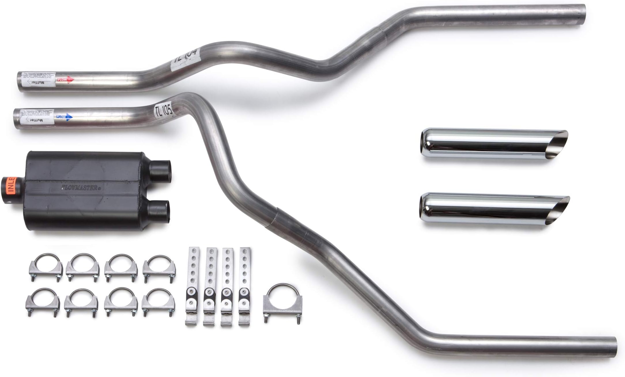 Flowmaster Original 40 Mandrel-Bent Dual Truck Exhaust Kit with Chrome Tips