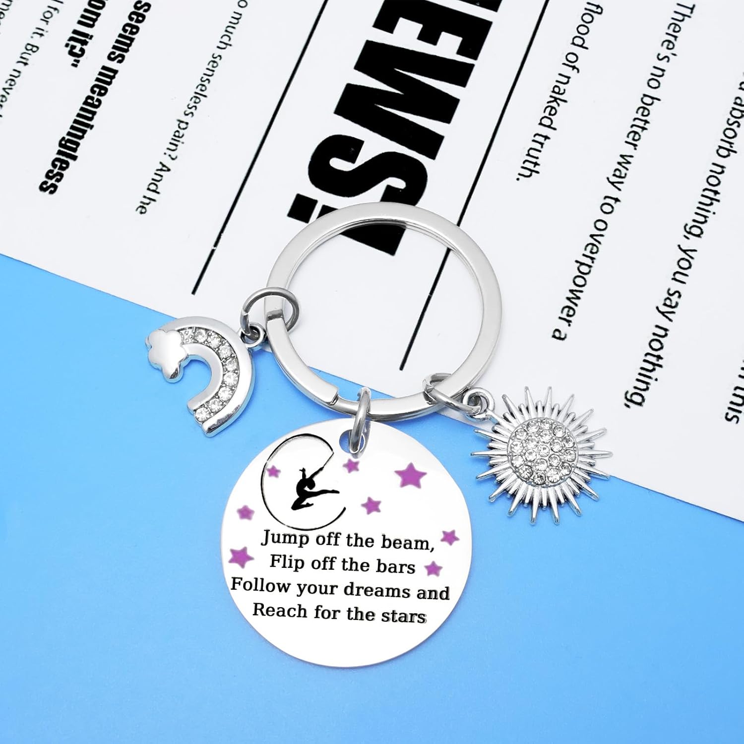 Gymnastics Gifts for Girls 10-12, Gymnastics Team Gifts Keychain, Gymnast Coach Keychain, Gymnastic Birthday Party Decorations, Gymnastic Stuff Accessories for Girls - Image 2