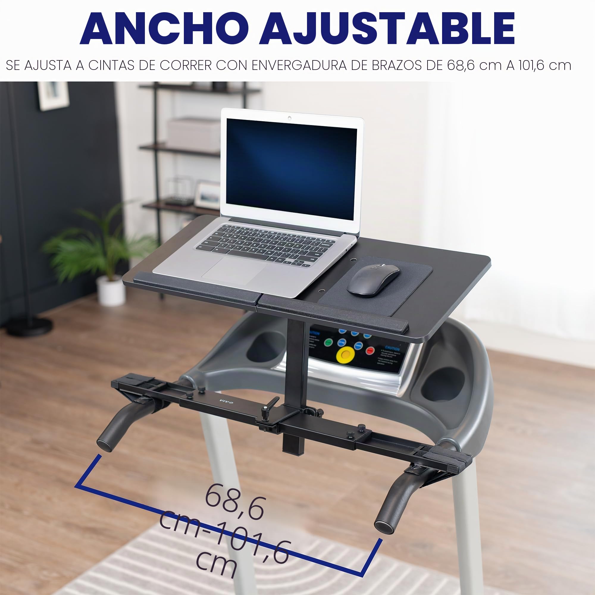 VIVO Escritorio Universal de Madera para portátil, Soporte ergonómico Ajustable para Cintas de Correr, Incluye Alfombrilla de Mouse y Soporte para muñeca, Soporte-tdml4