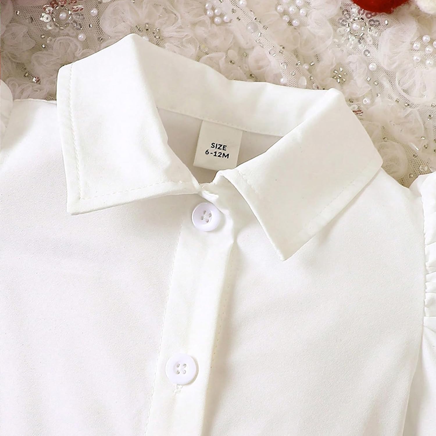 ChuYuKu Baby Girl Clothes Fall Winter Outfits Puff Sleeve Shirt Tartan Pleated Skirt Cute Vest Set Toddler Girl Dress Holiday - Image 5