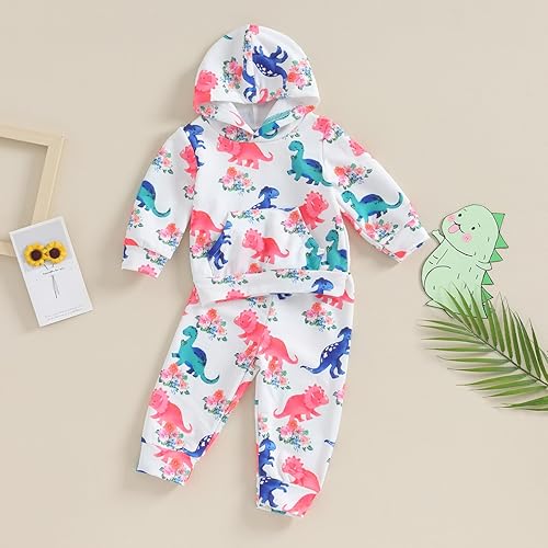 Miniatura 3 de Karwuiio Conjunto de 2 piezas para bebé recién nacido, sudadera con capucha y pantalones, ropa de otoño e invierno