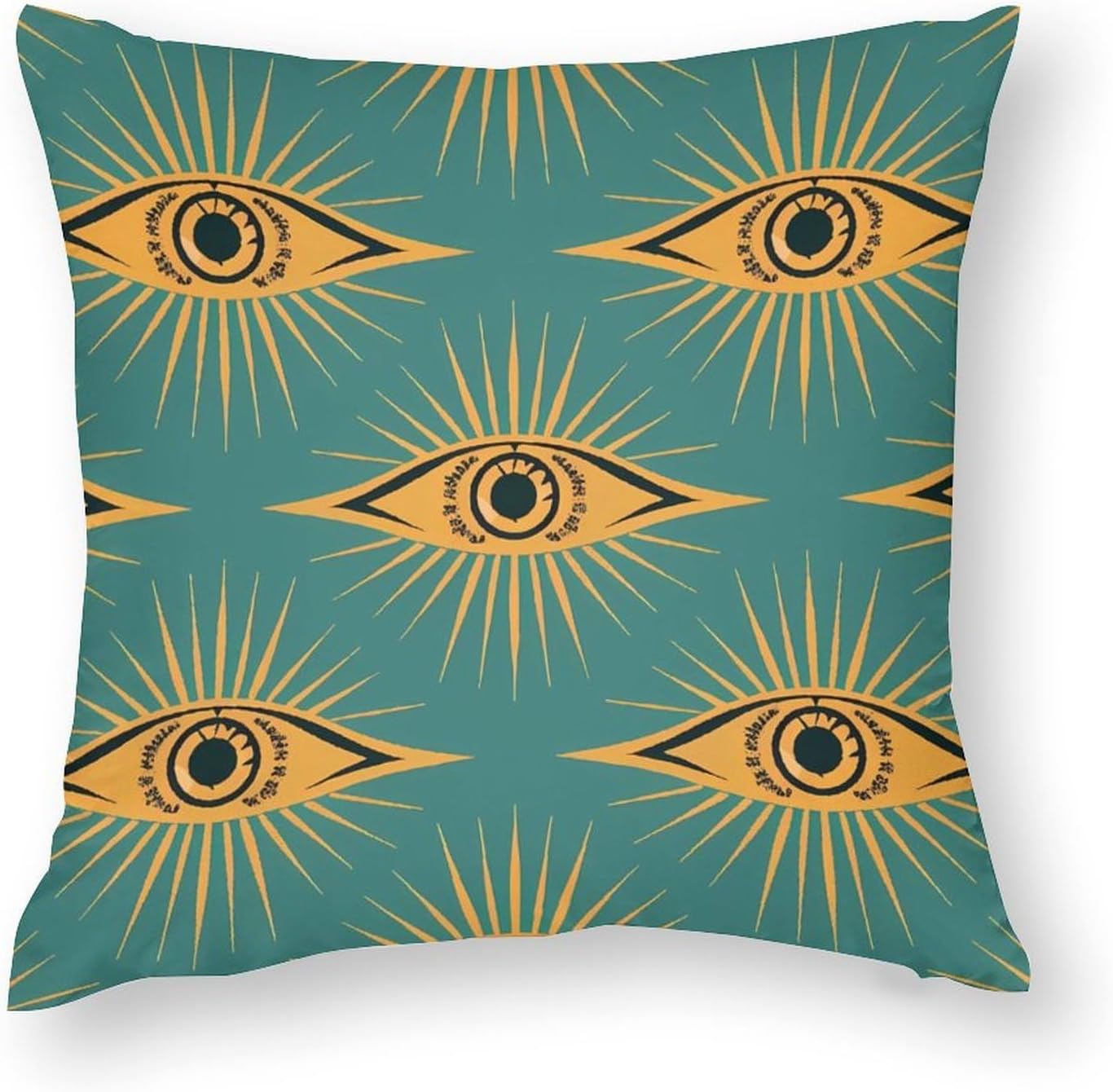 Green Evil Eye Moon Printed Throw Pillow Case 4 Pcs Soft Pillowcases Pillows Covers Sofa Bed Decor 12/14/16/17/18/20/22/24/32 Inches