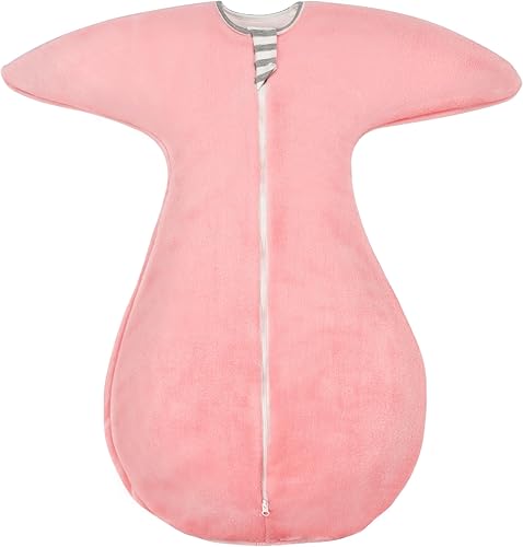 ZIGJOY Shark-Fin - Manta de transición  Saco de dormir de transición de vellón de 2.0 tog para 0 a 3 meses, manta cálida de felpa para bebé con