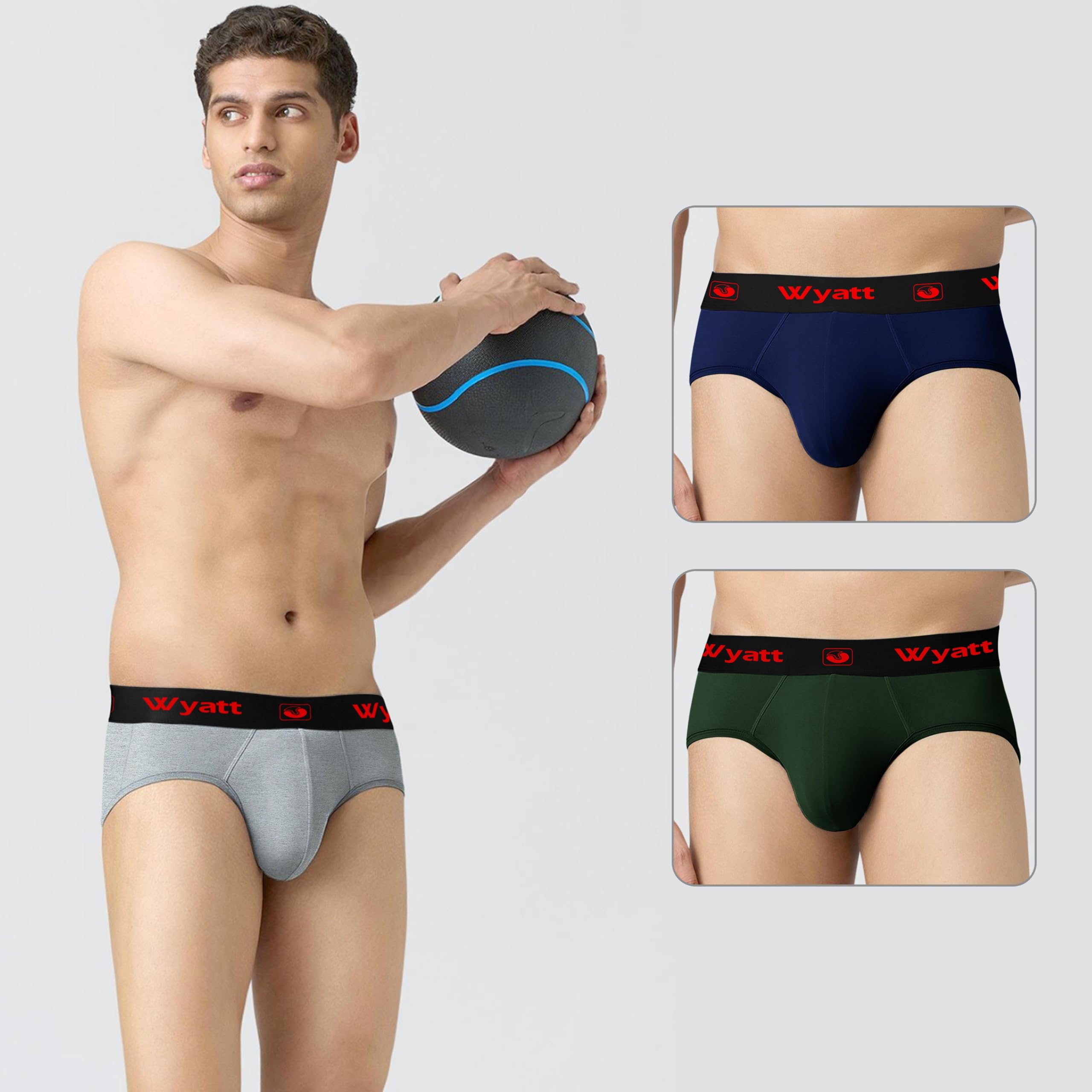 wyatt Mens Regular Cotton Blend Brief (Pack of 3)-picture-21