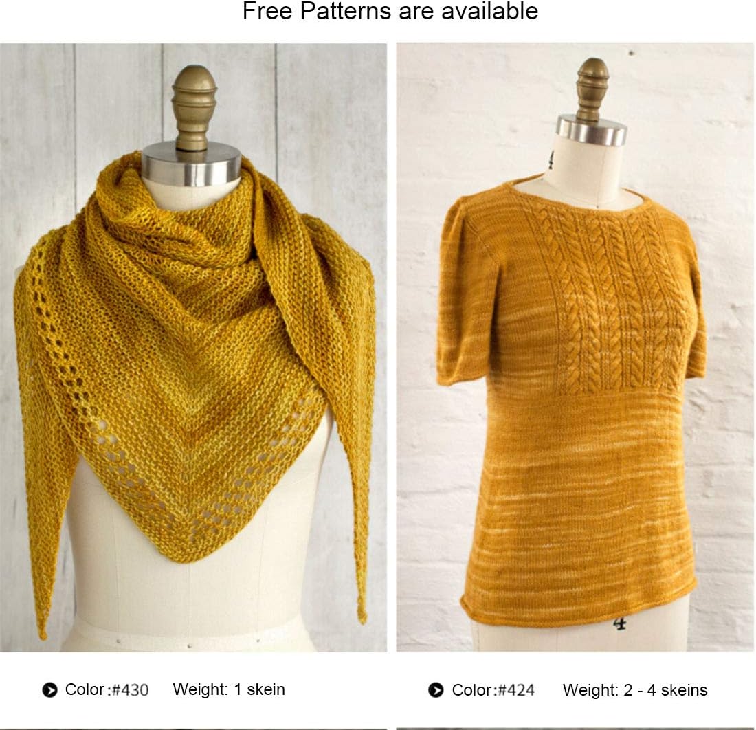 Lotus Yarns Hand Dyed Uruguay Manos Fino 70% Extrafine Merino Wool 30% Silk Hand Knitting Crochet Yarn (#416)