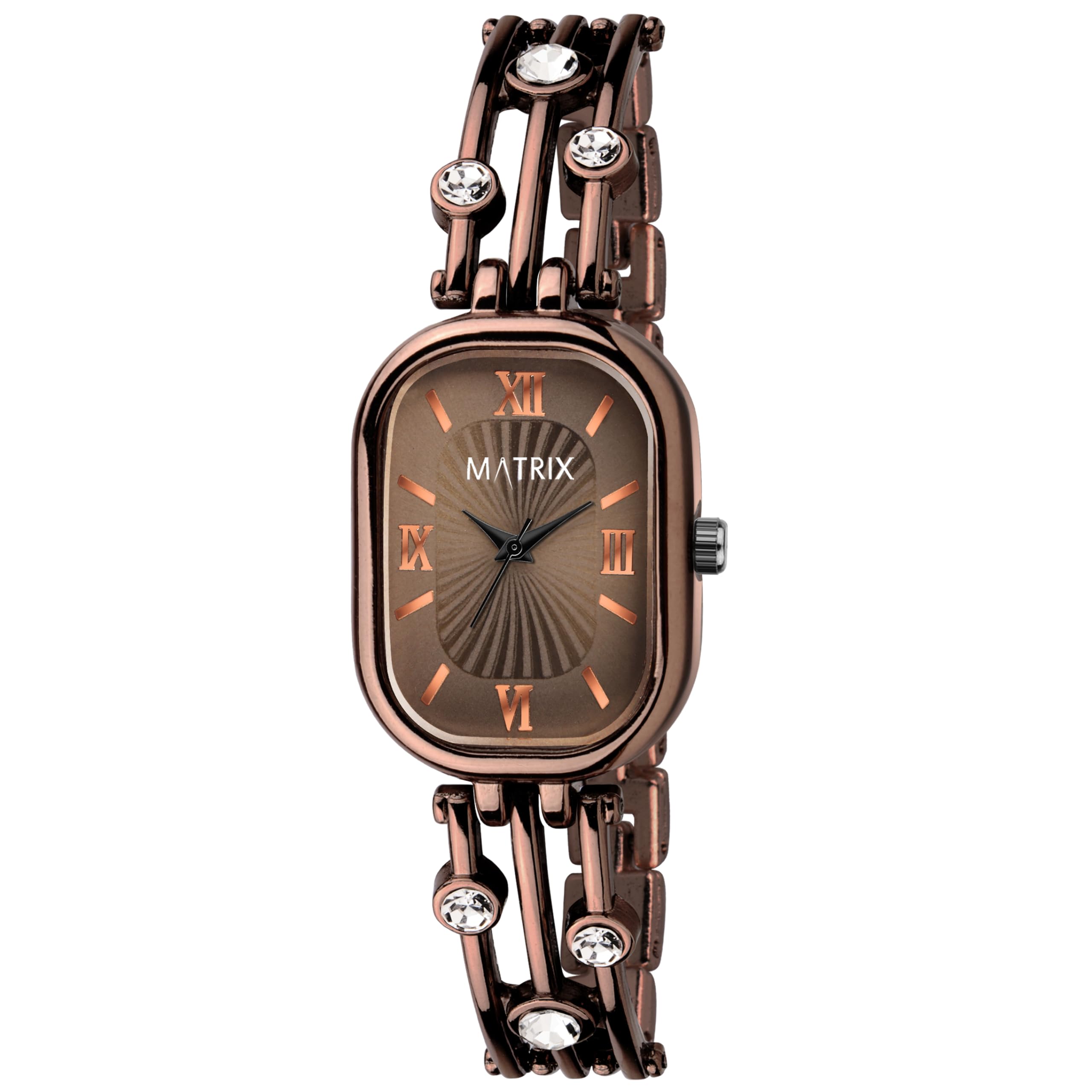 Matrix Stainless Steel Blush Collection | Designer Dial With Bracelet Style Chain Analog Watch For Women & Girls (Rose Gold), Band Color-Rose Gold (B0D2Y2GN6N) Amazon Price History, Amazon Price Tracker