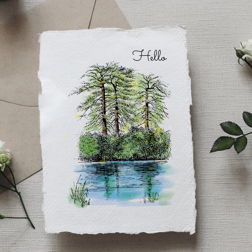 Produktbild von Baumbrücke Flusslandschaft Klare Stempel Für Kartenherstellung Und