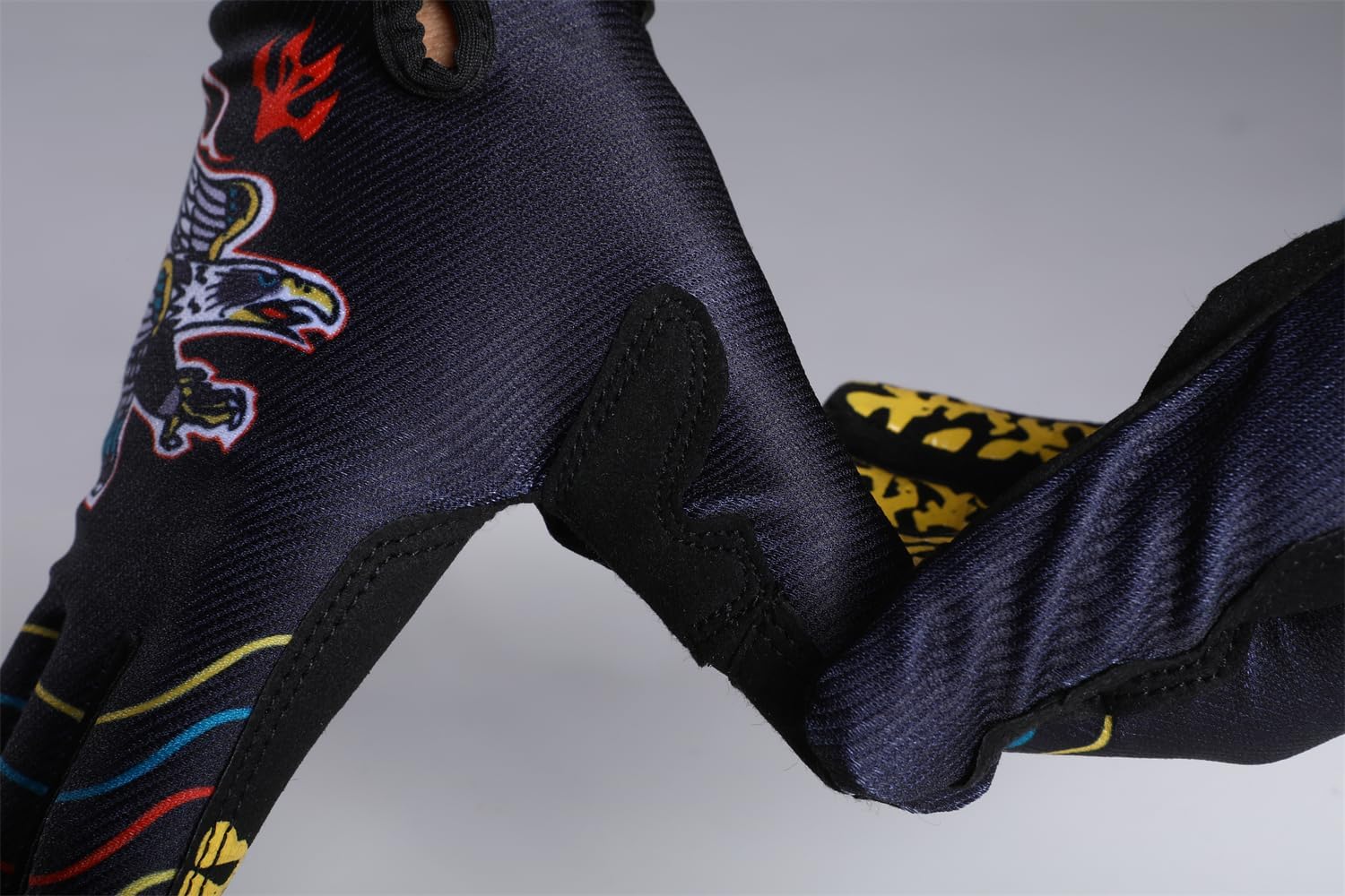 Anti-Slip Grip Touchscreen Lightweight Full Finger Breathable Cycling Gloves for Unisex Road Bike Mountain Riding
