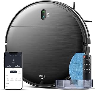 Robot Vacuum and Mop Combo, 2 in 1 Mopping Robot Vacuum Cleaner with Schedule, Wi-Fi/Voice/App, Strong Suction, Ease of Us...