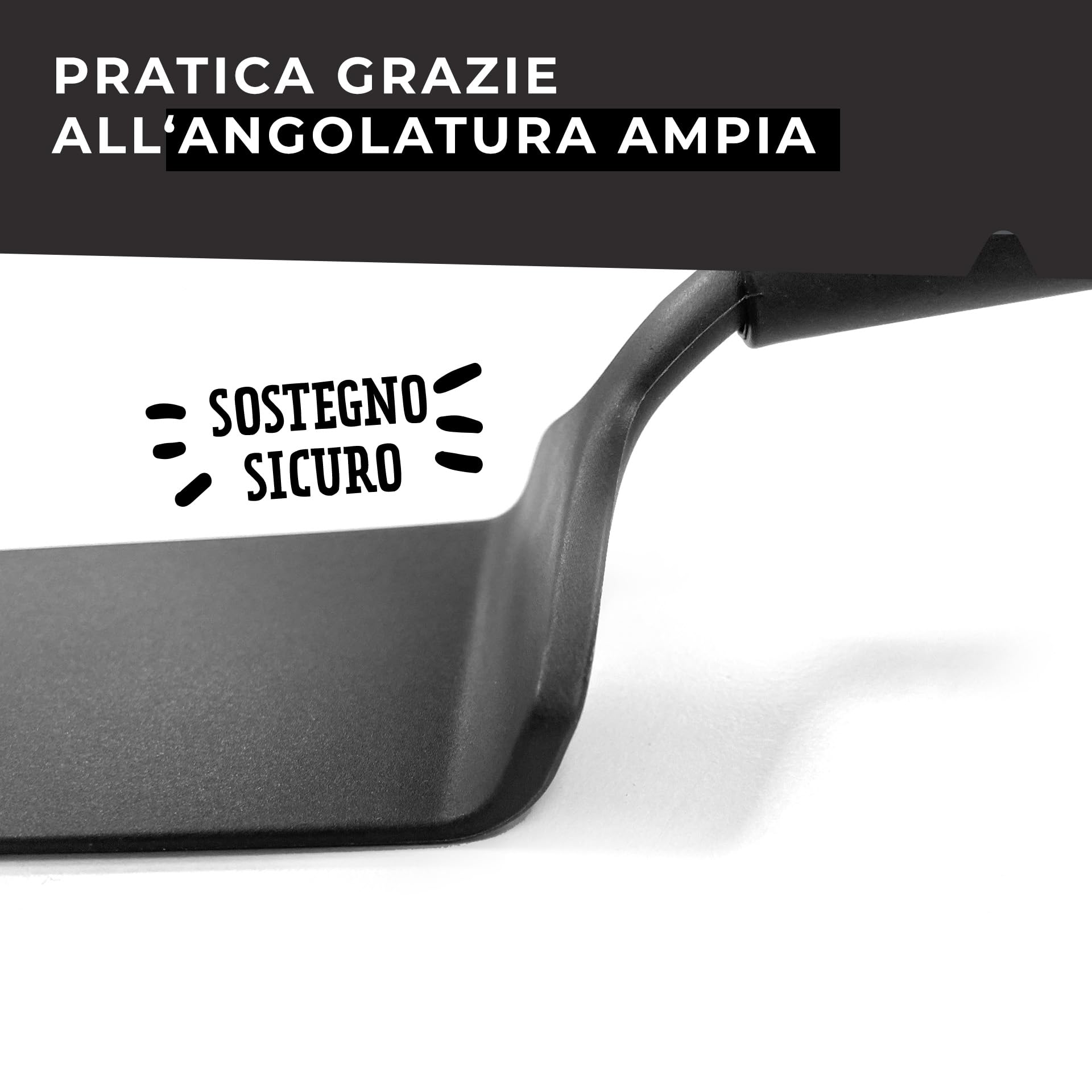 Fackelmann Paletta Lasagnein Nylon 30x4x9 cm Linea Soft Collection - Praticità D'Uso - Lavabile in Lavastoviglie - Materiali Resistenti Termoplastico e Nylon
