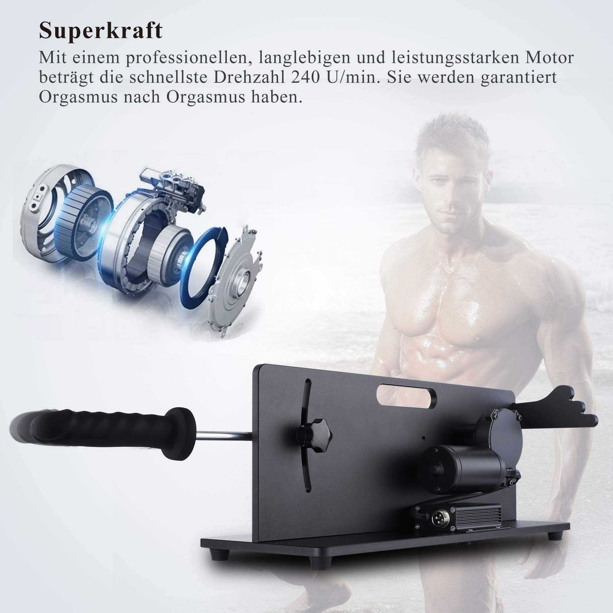 Hismith Table Top 2.0 - Máquina sexual premium con aplicación y mando a distancia/cable, control 3 en 1, máquina de ficker con bolsa portátil, máquina de amor con sistema KlicLok, Negro