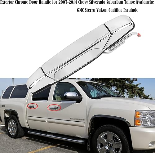 Miniatura 6 de HHCSOP Manija de puerta delantera izquierda para Chevy Silverado Suburban Tahoe Avalanche GMC Sierra Yukon Cadillac Escalade Manija de puerta