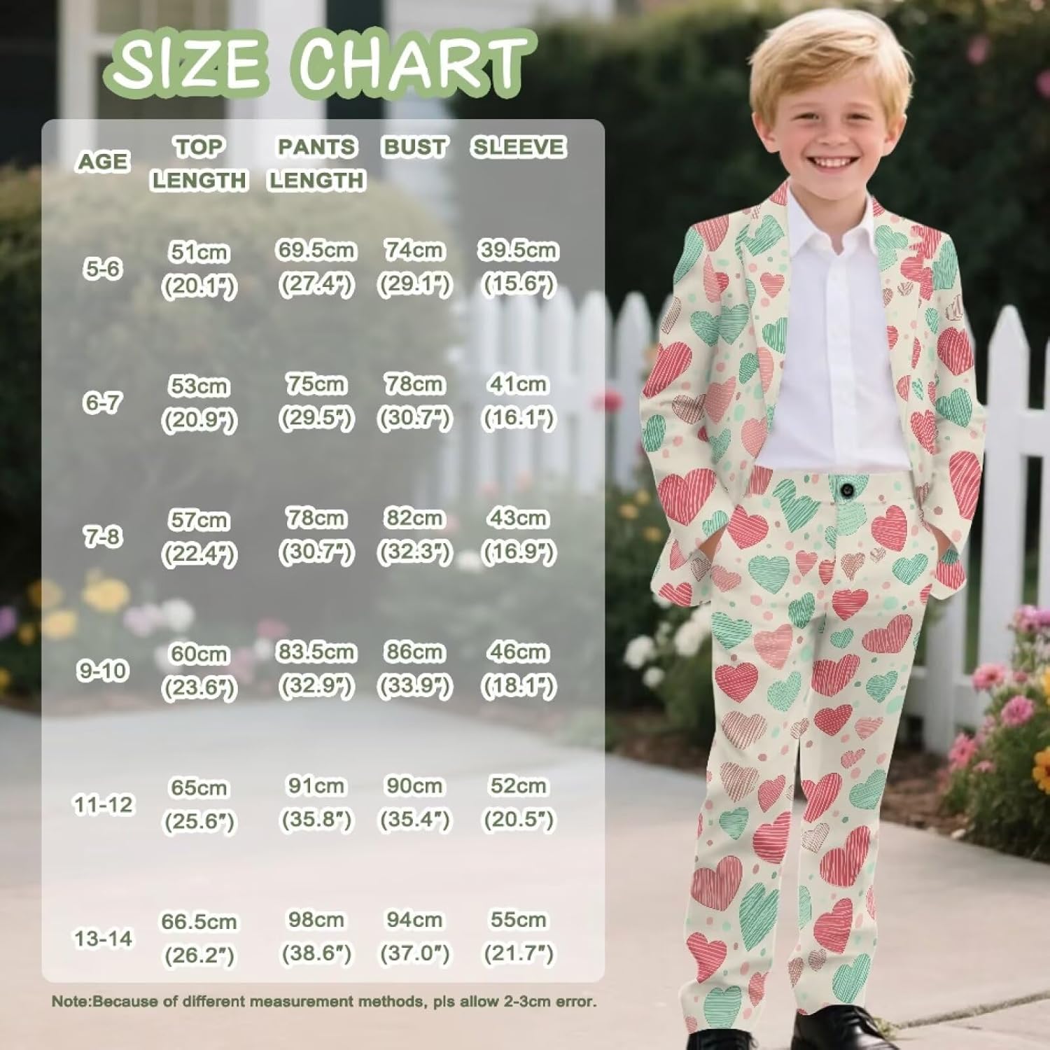 Suobstales Boys Suits Set Slim Fit Tuxedo 2 Piece Kids Blazer Jacket Pants Formal Size 6-14T Ring Bearer Outfit for Wedding