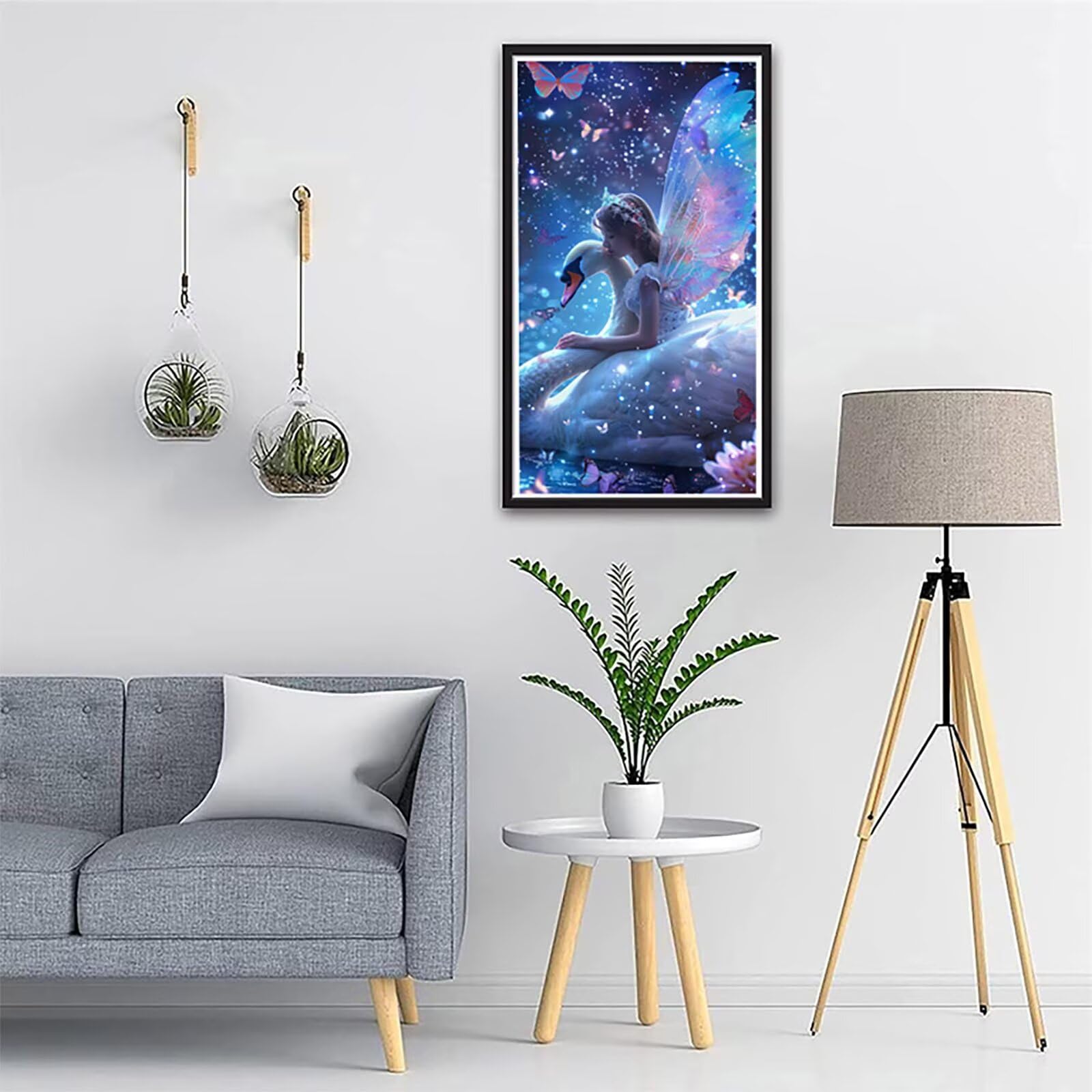 Dipingere con i Numeri Adulti Oca, Dipingere con i Numeri Elfo, Fai da te Paint by Numbers per Principianti, Hobby Creativi Adulti, Painting by Numbers per Decorazioni Casa Regalo 80x160cm X-7005
