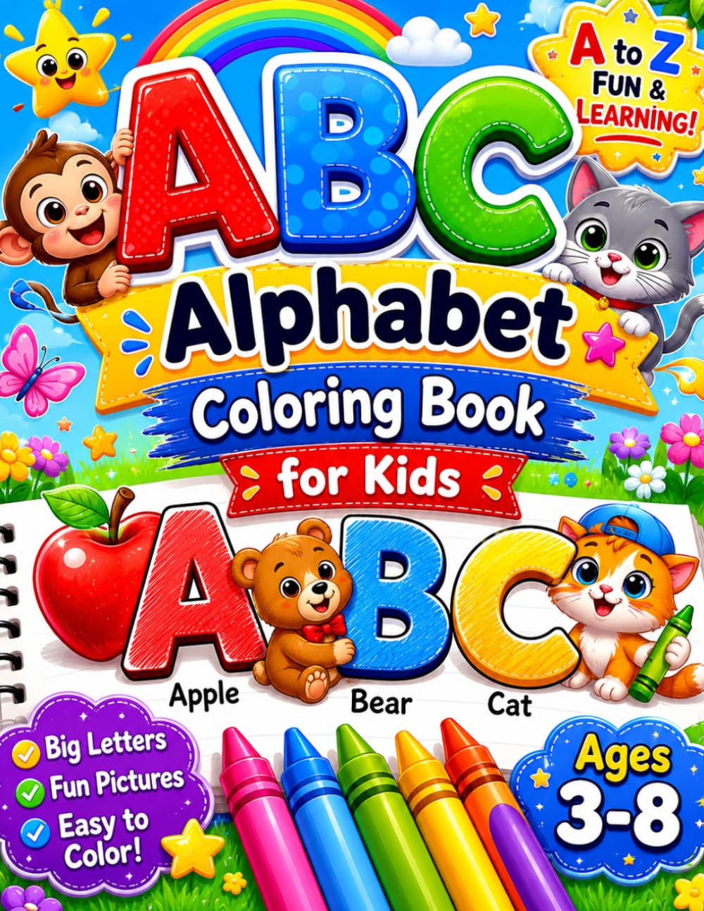 ABC Alphabet Coloring Book for Kids