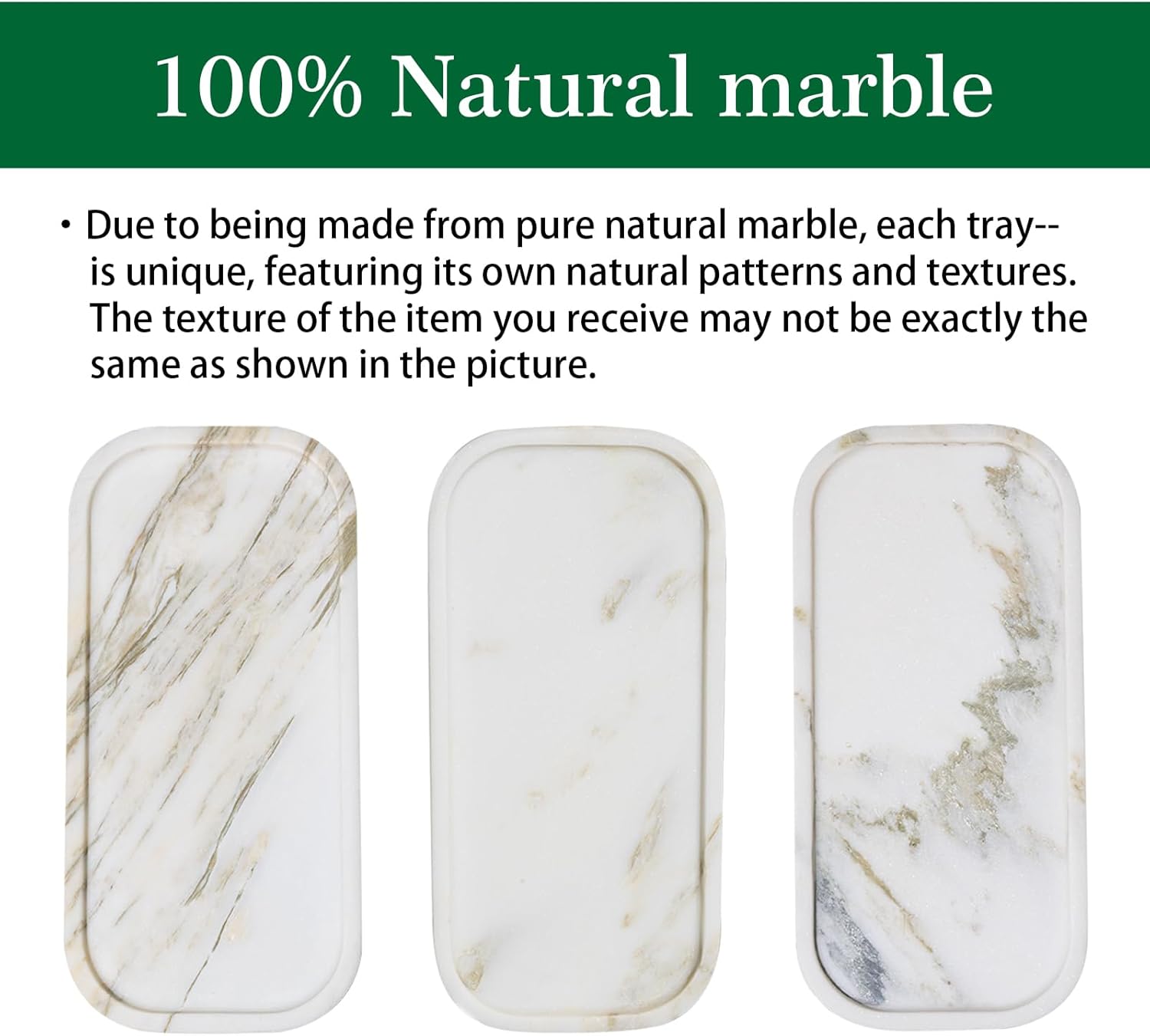 Marmor Marble Perfume Tray Bathroom Tray for Decorative,Candles,Jewelry Stone Vanity Tray,Kitchen Counter Decor and Home Decorative Tray(Calacatta Marble Gold) Jewelry Tray Unique Festival Gifts