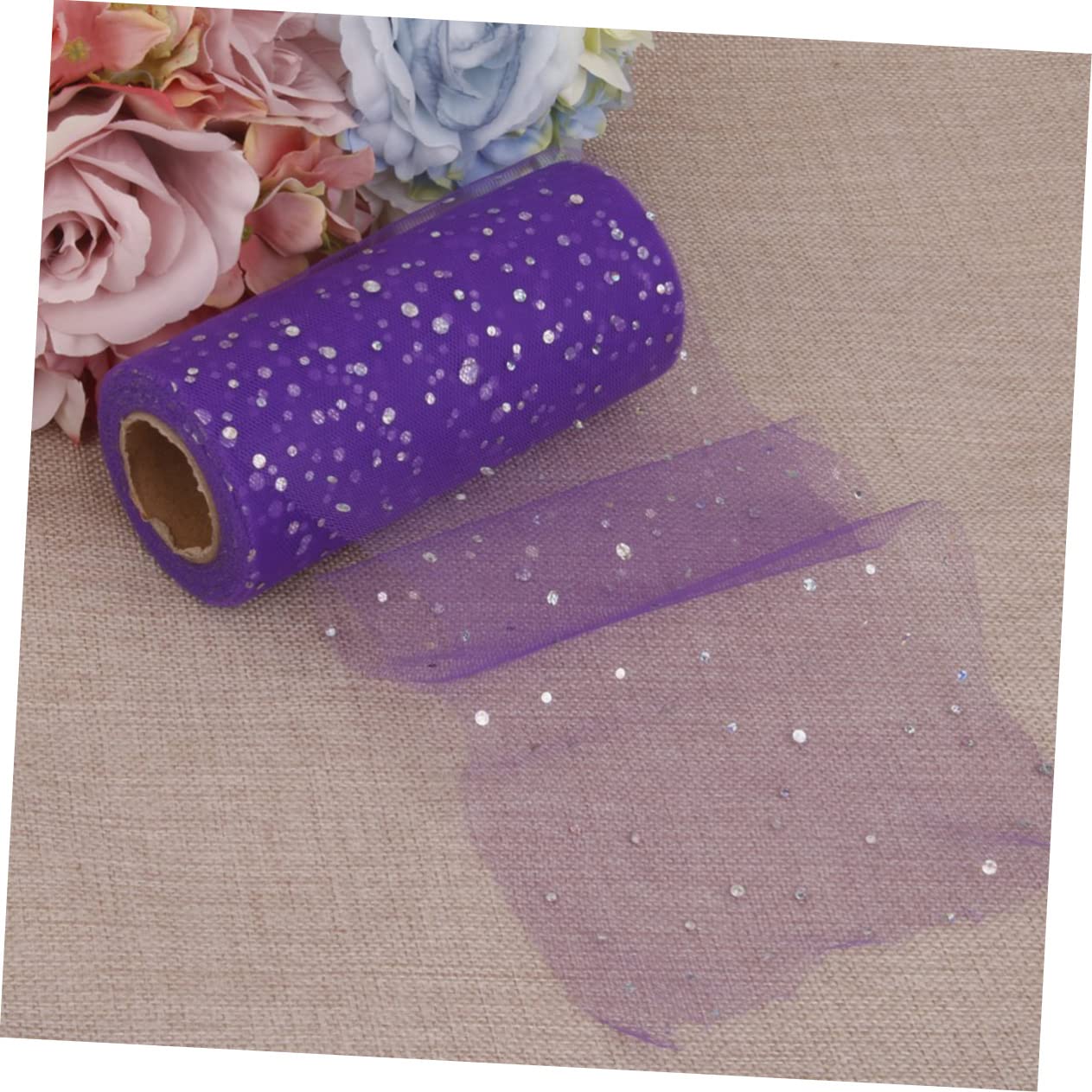 Abaodam 3pièces Tulle à Paillettes x Rouleau De Tulle Décoratif Pour Mariage Fête Et Artisanat