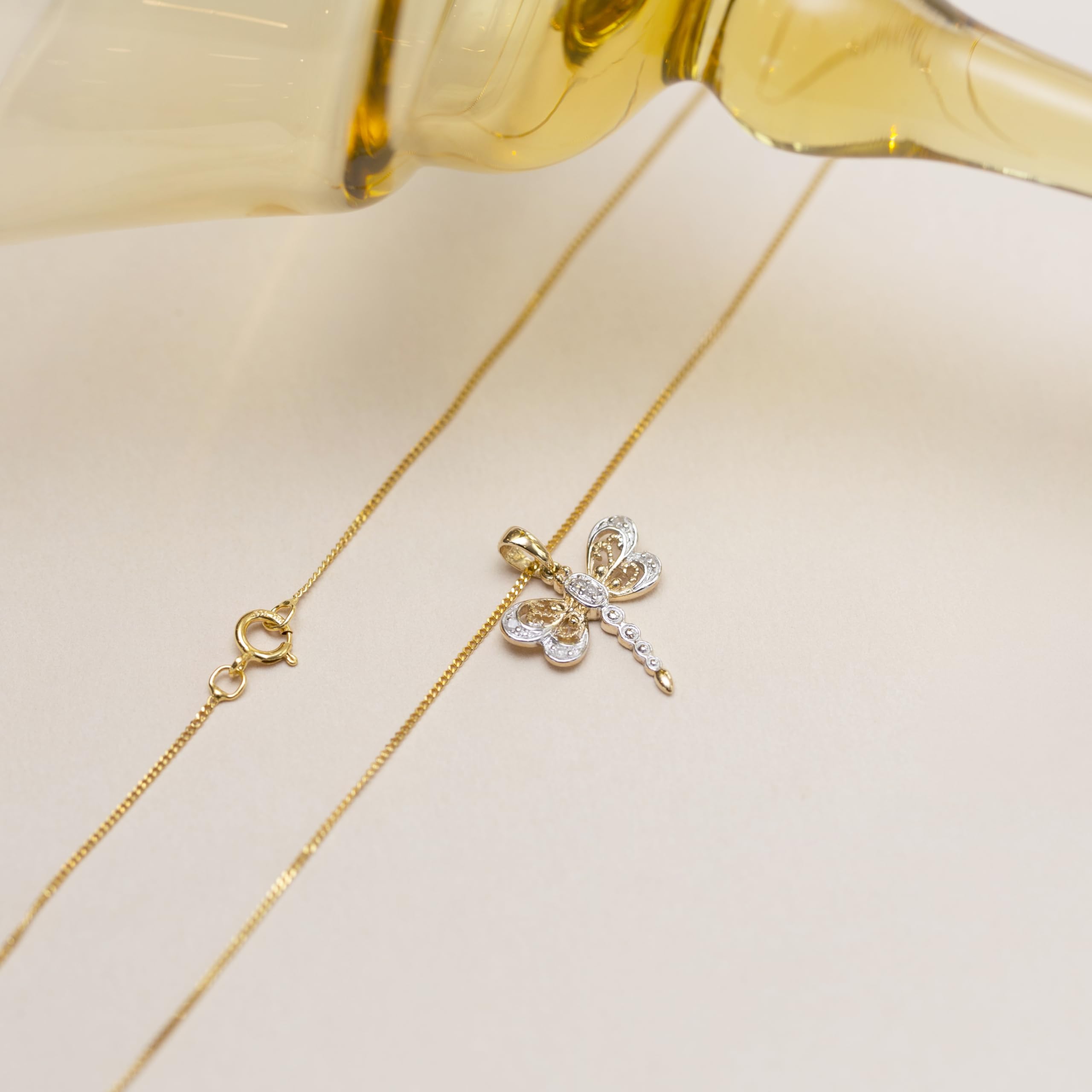 Carissima Collar de mujer con oro amarillo de 9 quilates (375/1000), diamante, 46 cm