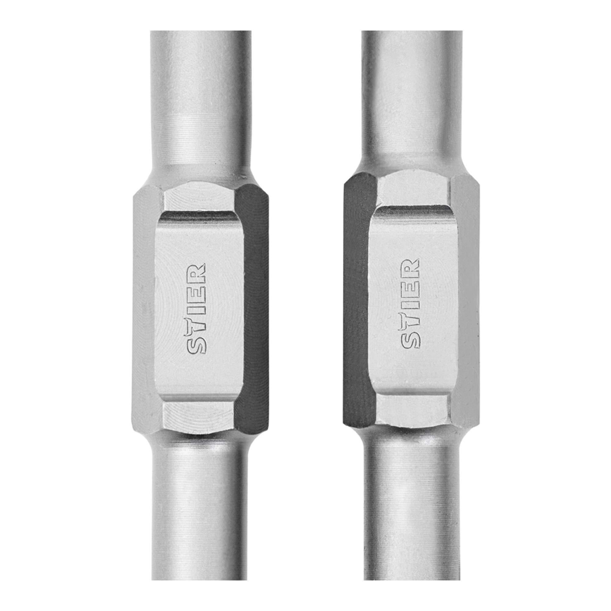 Jeu de burins plats SDS-HEX STIER 35/50 x 410 mm pour marteaux de démolition