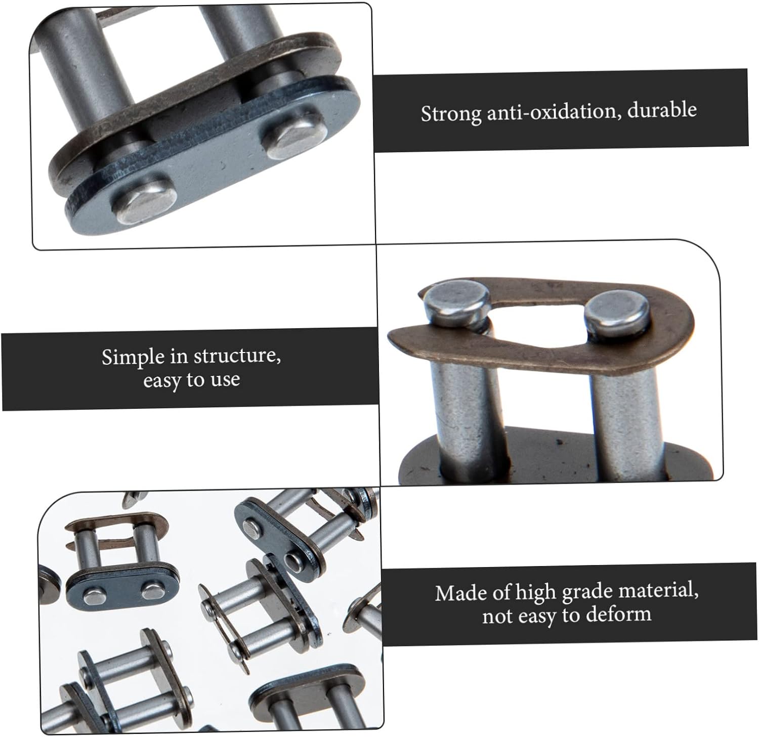 20Pcs Chain Connecting Links for Motorcycles Durable Chain Joint Buckles High Grade Connectors for Atv Minibike Quad Accessories Easy Installation