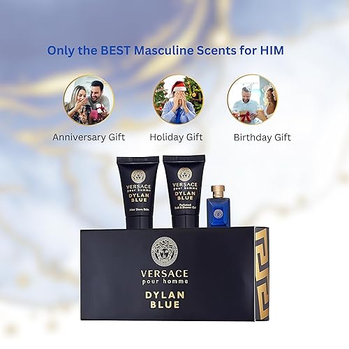 Vista 19 de Versace Eros Perfume para hombre 3 piezas Mini set de regalo