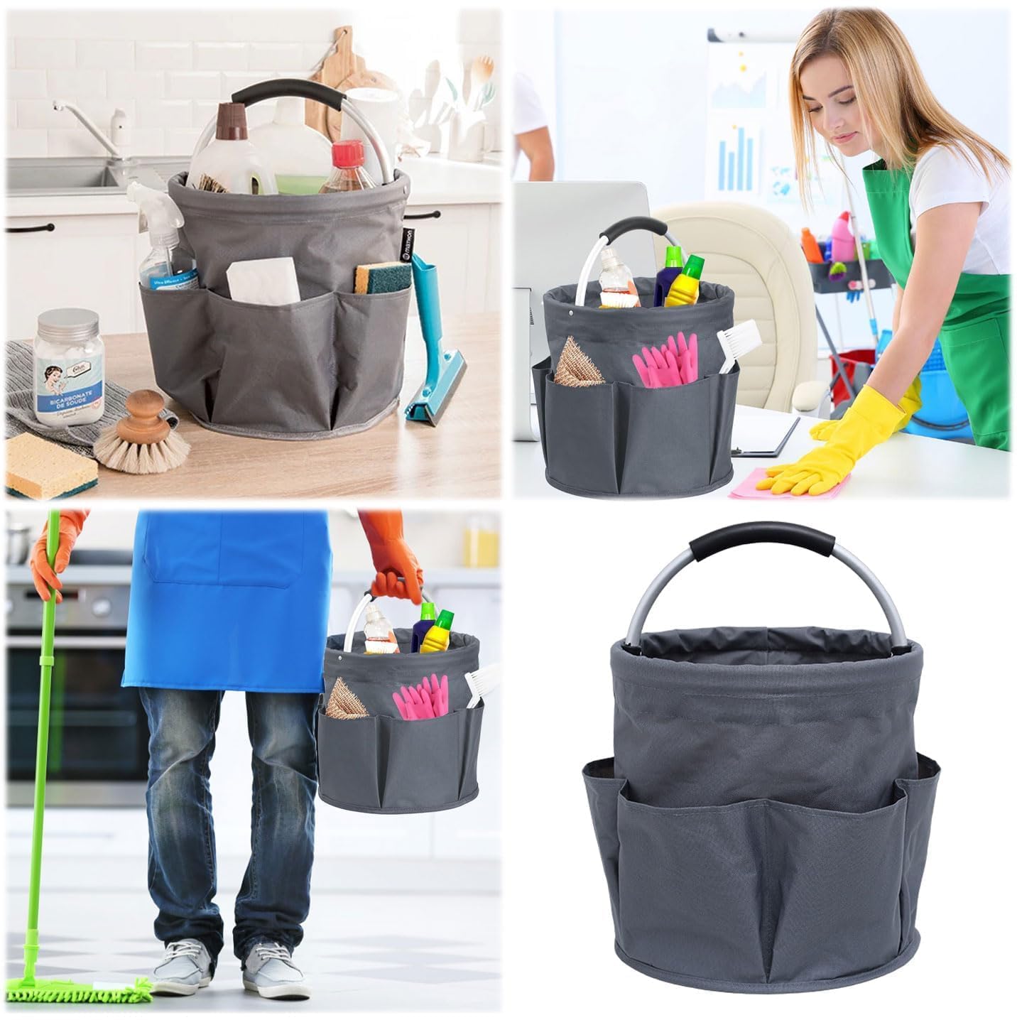 BAIFULAI Putzmittel Organizer Faltbar - 17L Aufbewahrungstasche Für Reinigungsutensilien